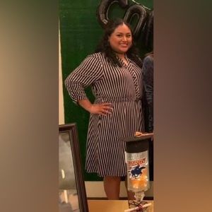 White/Black Striped Dress